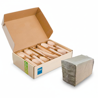 Compostable Cutlery & Napkin Dining Set