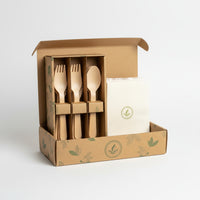 Compostable Cutlery & Napkin Dining Set