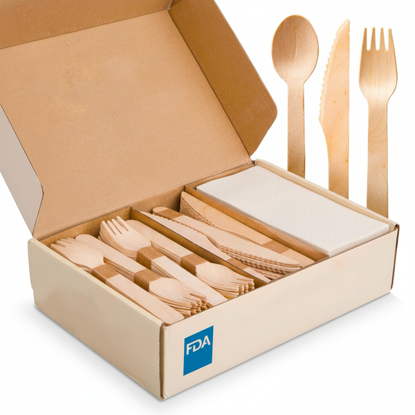 Compostable Cutlery & Napkin Dining Set