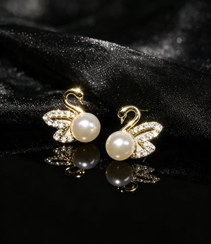 Swan Lake Freshwater Pearl Earrings