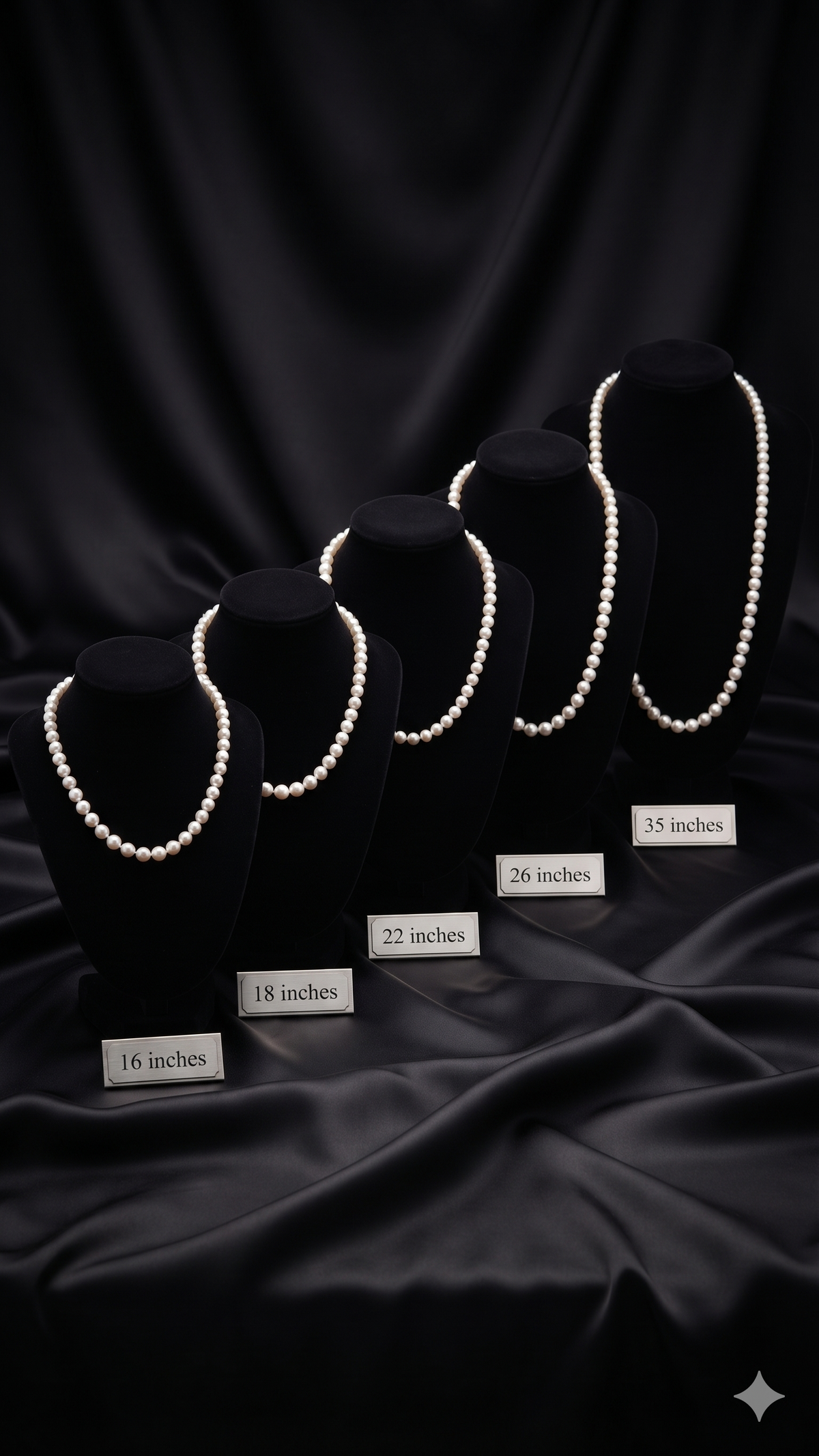 Evelyn pearl necklace length comparison