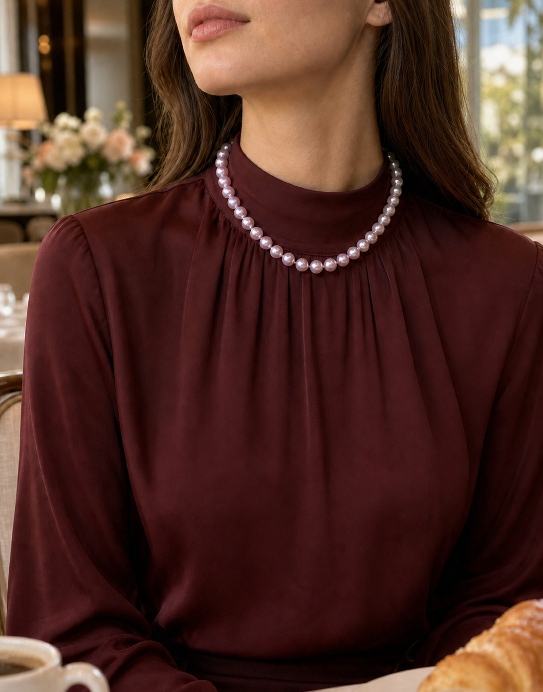 9–10mm Lavender Freshwater Pearl Necklace