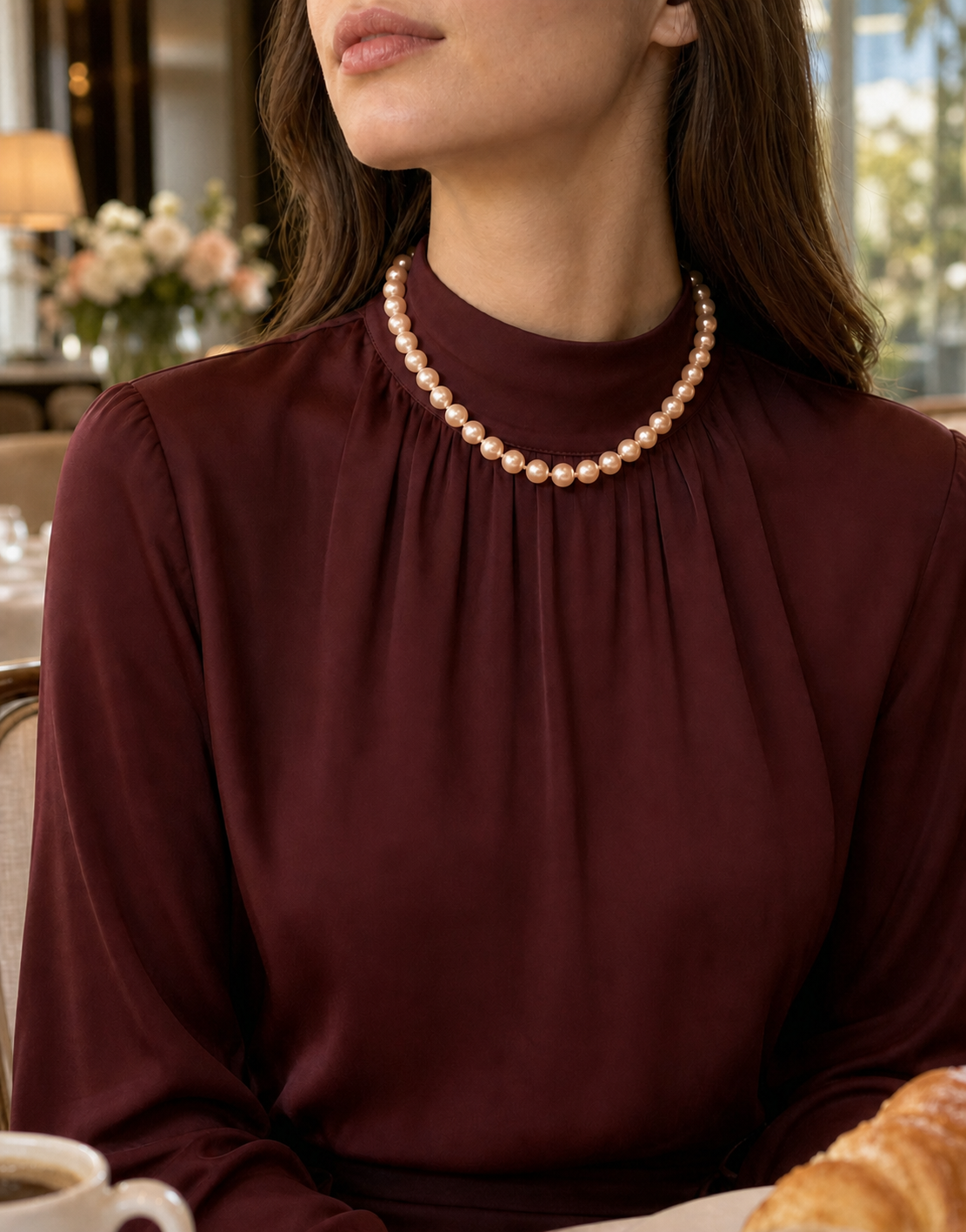 9–10mm Peach Freshwater Pearl Necklace