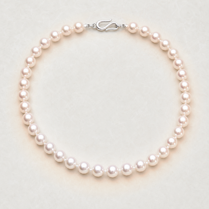 VARI Luna 10-11mm freshwater pearl necklace in Peach, complete 18-inch strand with clasp