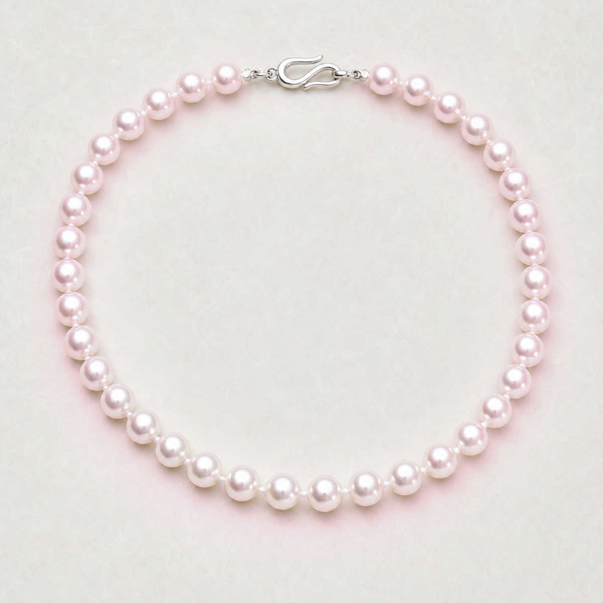 VARI Luna 10-11mm freshwater pearl necklace in Pink, complete 18-inch strand with clasp