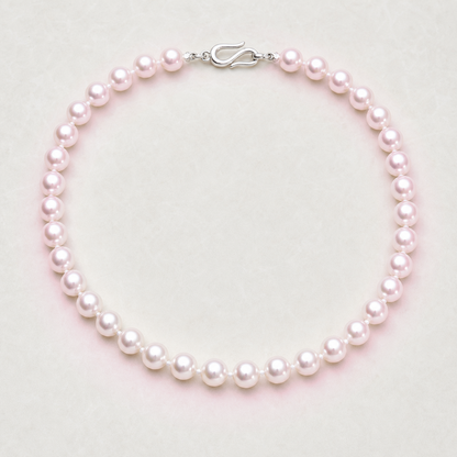 VARI Luna 10-11mm freshwater pearl necklace in Pink, complete 18-inch strand with clasp
