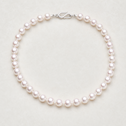 VARI Luna 10-11mm freshwater pearl necklace in White, complete 18-inch strand with clasp