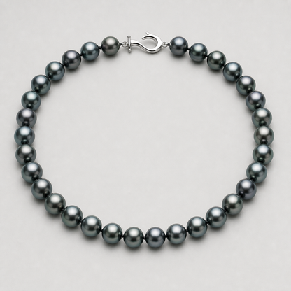 VARI Luna 10-11mm Tahitian South Sea pearl necklace with visible clasp