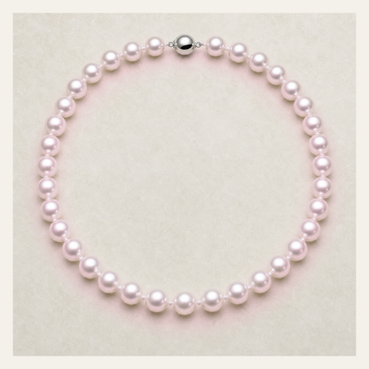 VARI Luna 11-12mm freshwater pearl necklace in Pink, complete 18-inch strand with clasp