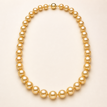 VARI Luna 11-12mm Golden South Sea pearl necklace product view
