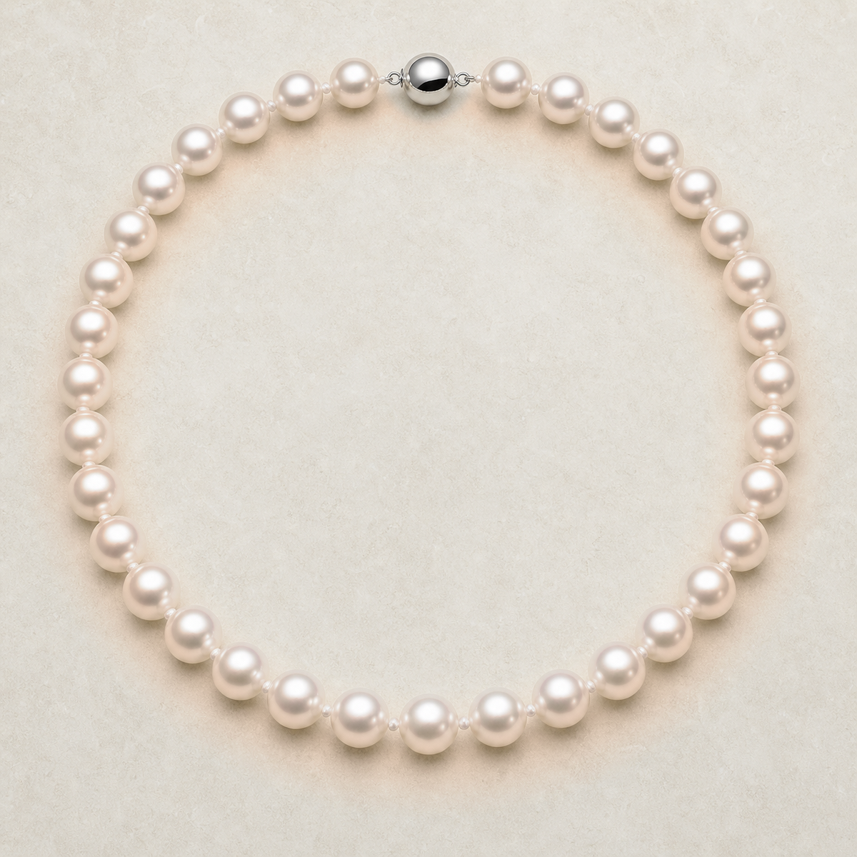 VARI Luna 12-13mm freshwater pearl necklace in Peach, complete 18-inch strand with clasp