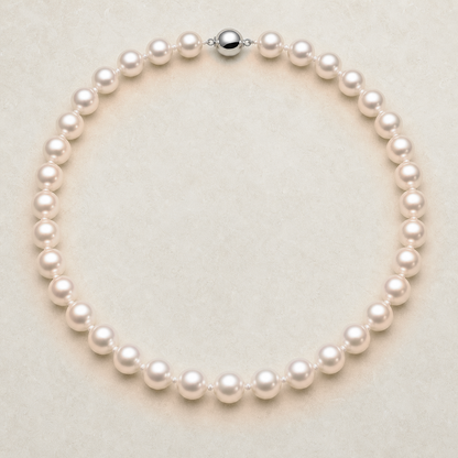 VARI Luna 12-13mm freshwater pearl necklace in Peach, complete 18-inch strand with clasp