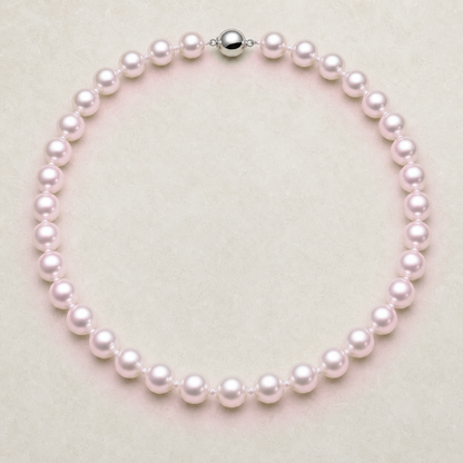 VARI Luna 12-13mm freshwater pearl necklace in Pink, complete 18-inch strand with clasp