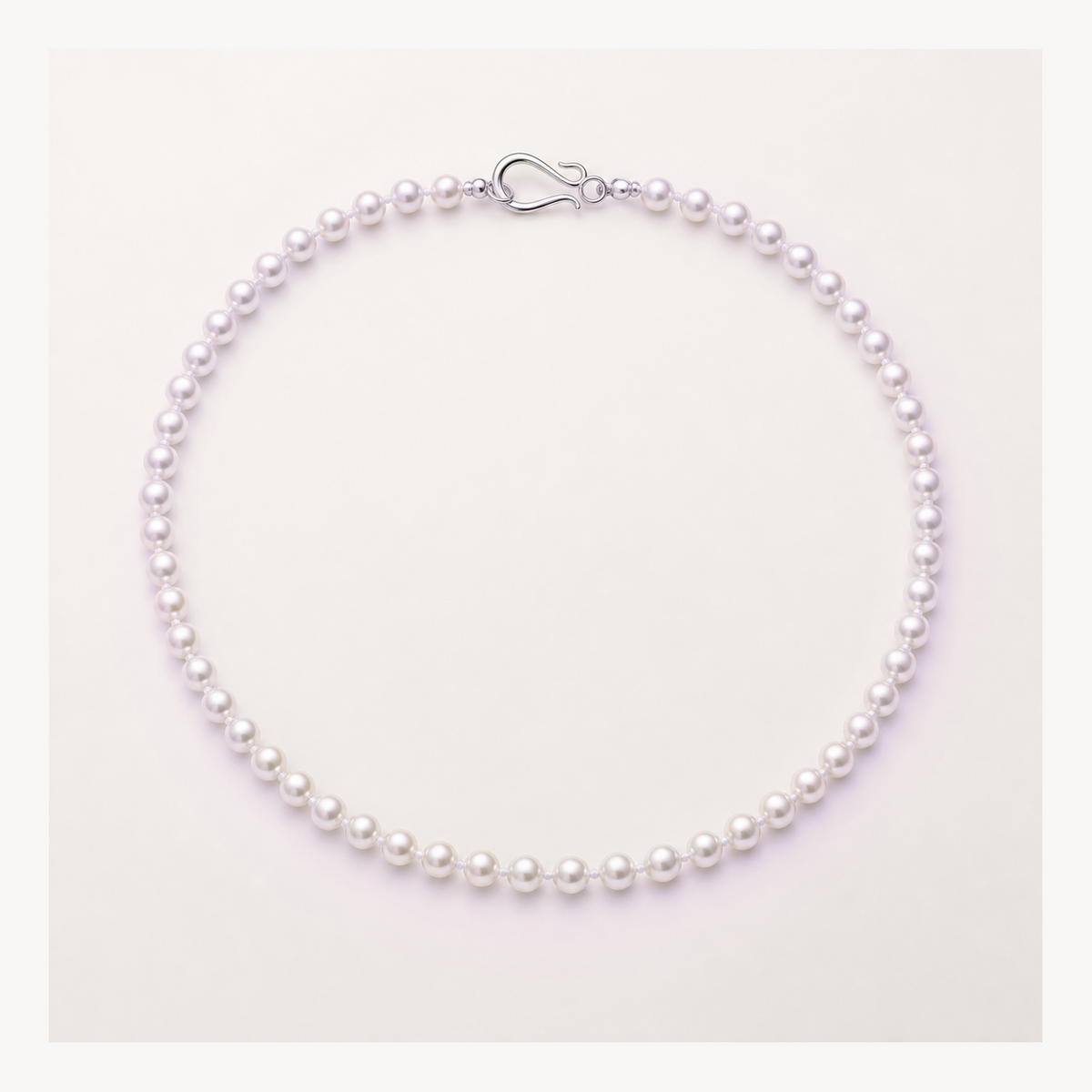 VARI Luna 4-5mm freshwater pearl necklace in Lavender, complete 18-inch strand with clasp