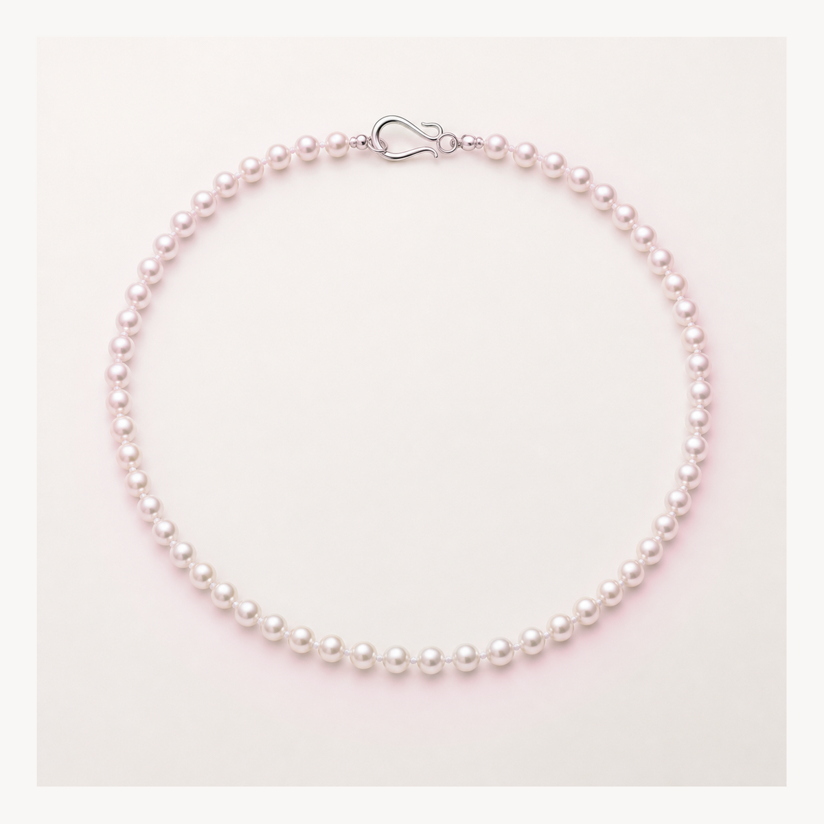 VARI Luna 4-5mm freshwater pearl necklace in Pink, complete 18-inch strand with clasp