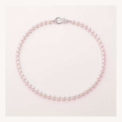 VARI Luna 4-5mm freshwater pearl necklace in Pink, complete 18-inch strand with clasp