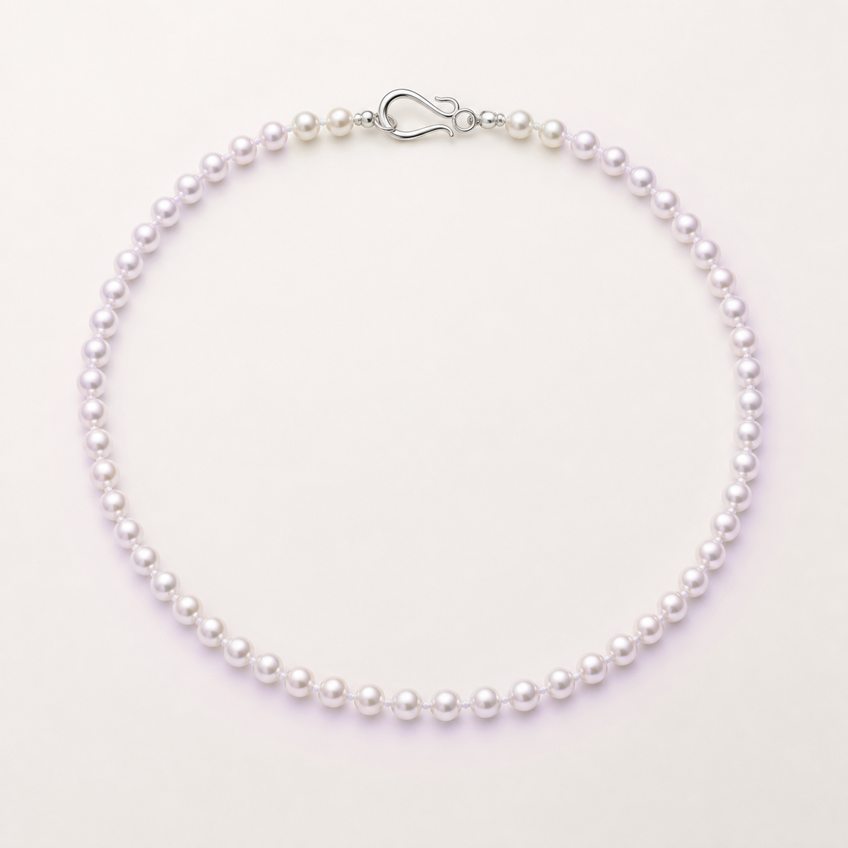VARI Luna 5-6mm Freshwater pearl necklace in Lavender, complete strand with clasp