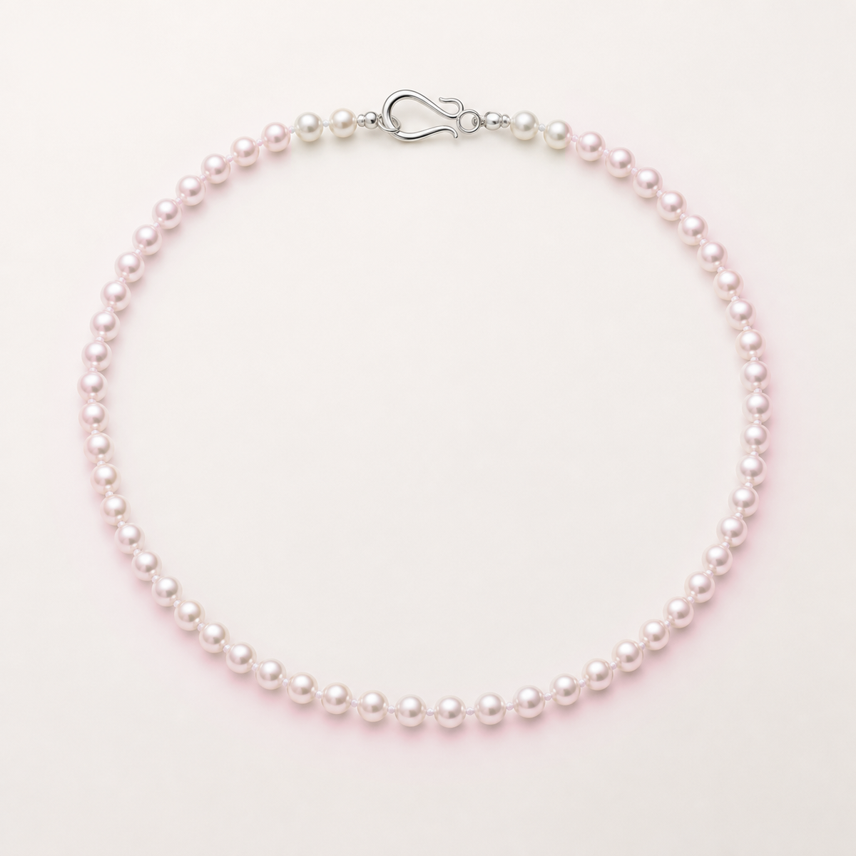 VARI Luna 5-6mm Freshwater pearl necklace in Pink, complete strand with clasp