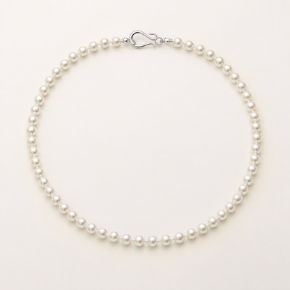 VARI Luna 5-6mm akoya pearl necklace in Ivory, complete 18-inch strand with clasp
