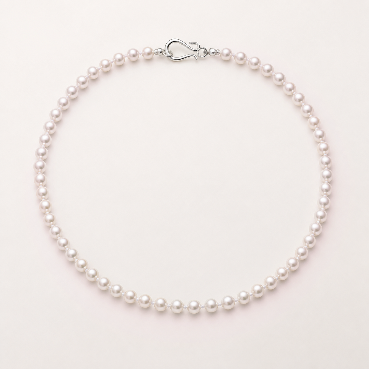 VARI Luna 5-6mm akoya pearl necklace in Rose, complete 18-inch strand with clasp