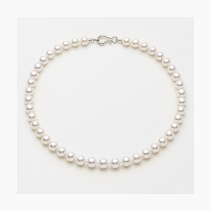 VARI Luna 6-7mm akoya pearl necklace in Ivory, complete 18-inch strand with clasp