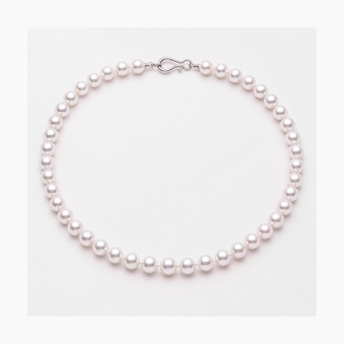 VARI Luna 6-7mm akoya pearl necklace in Rose, complete 18-inch strand with clasp