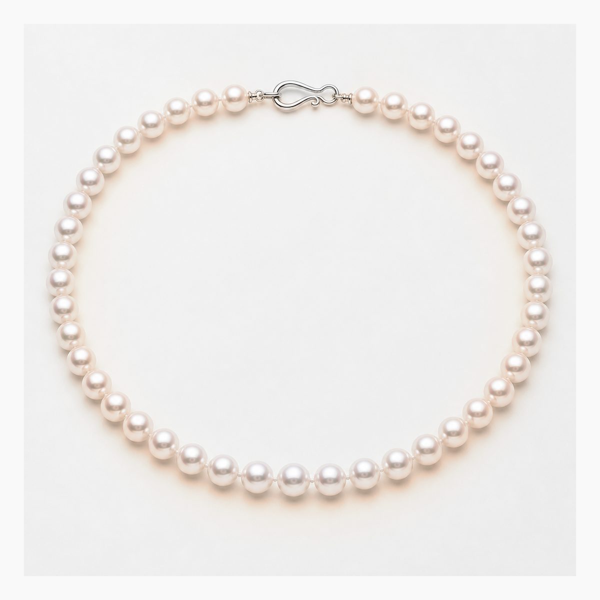 VARI Luna 7-8mm freshwater pearl necklace in Peach, complete 18-inch strand with clasp