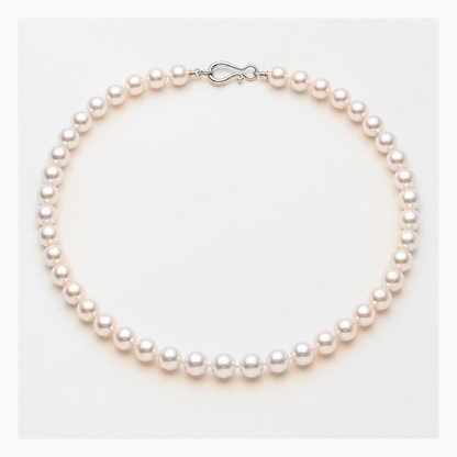VARI Luna 7-8mm freshwater pearl necklace in Peach, complete 18-inch strand with clasp