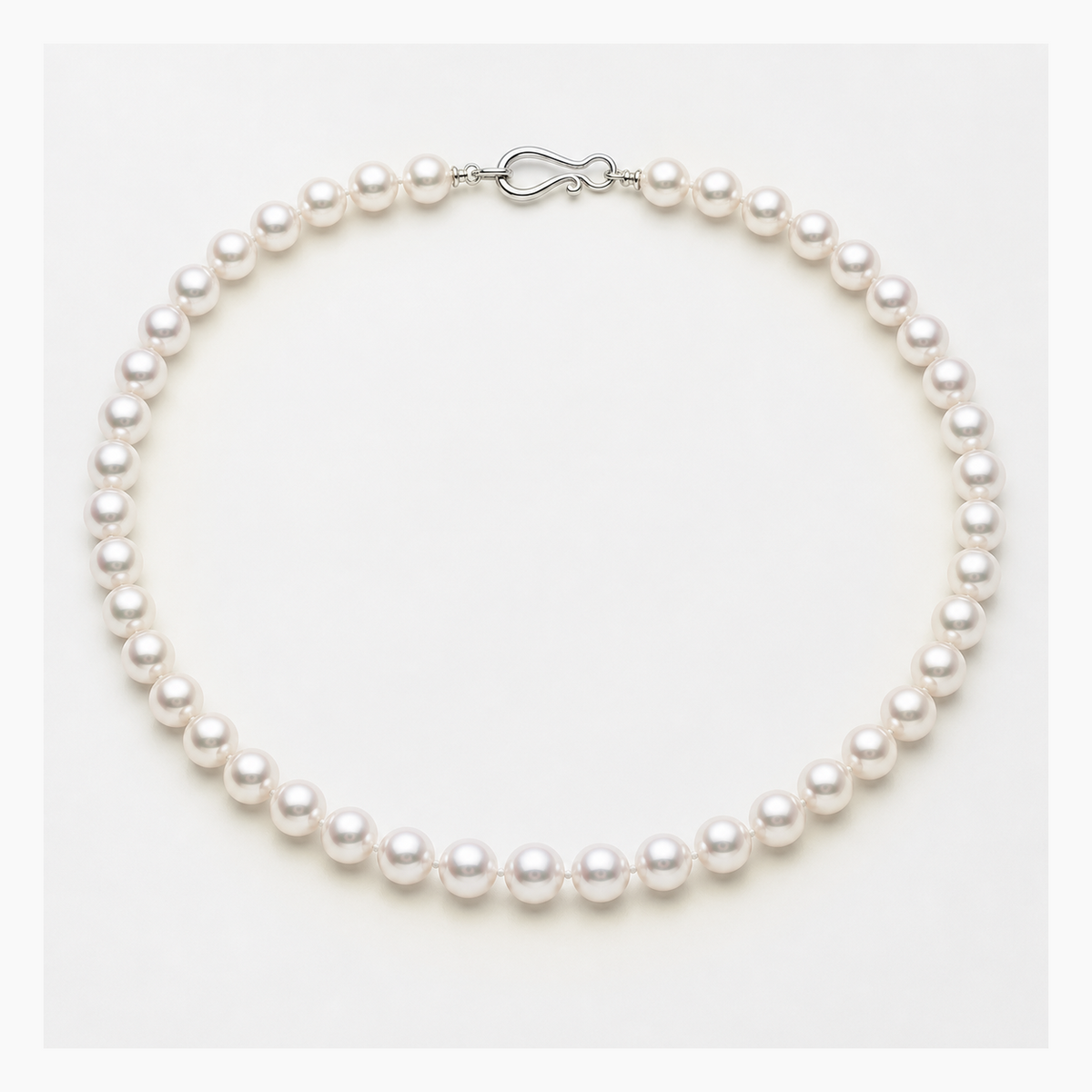VARI Luna 7-8mm akoya pearl necklace in Ivory, complete 18-inch strand with clasp