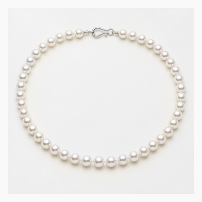 VARI Luna 7-8mm akoya pearl necklace in Ivory, complete 18-inch strand with clasp
