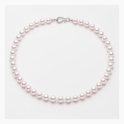 VARI Luna 7-8mm akoya pearl necklace in Rose, complete 18-inch strand with clasp
