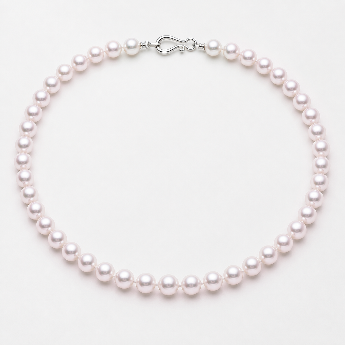 VARI Luna 8-9mm Japanese Akoya pearl necklace in Rose, complete strand with clasp