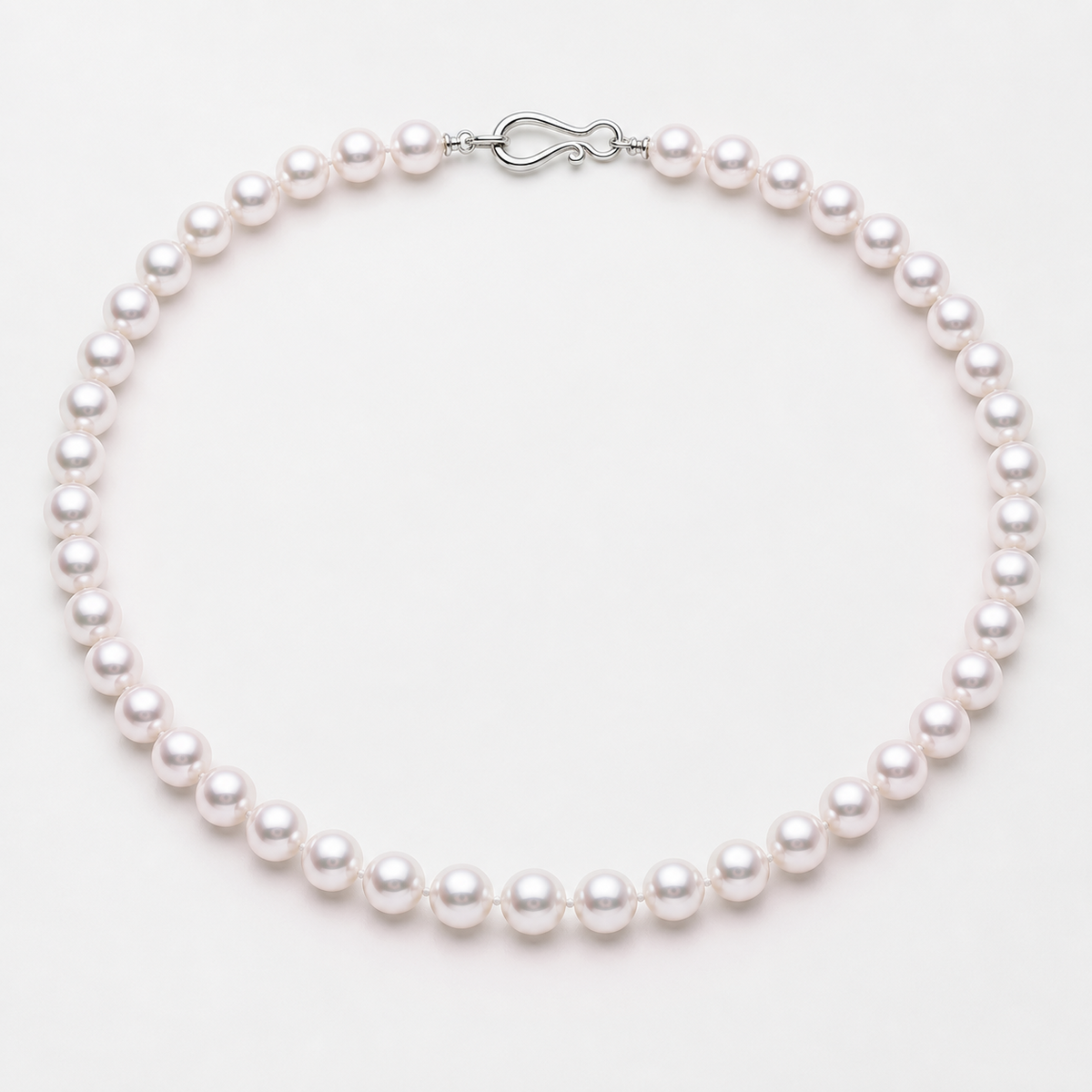 VARI Luna 8-9mm australian pearl necklace in Rose White, complete 18-inch strand with clasp