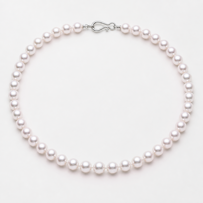 VARI Luna 8-9mm australian pearl necklace in Rose White, complete 18-inch strand with clasp