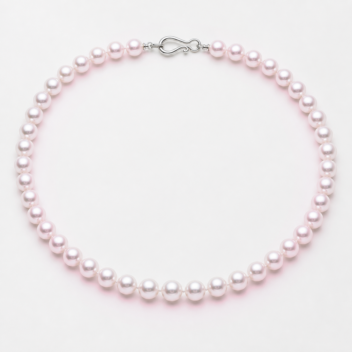 VARI Luna 8-9mm freshwater pearl necklace in Pink, complete 18-inch strand with clasp