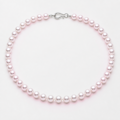 VARI Luna 8-9mm freshwater pearl necklace in Pink, complete 18-inch strand with clasp