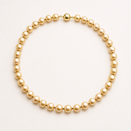 VARI Luna 8-9mm Golden South Sea pearl necklace with visible clasp