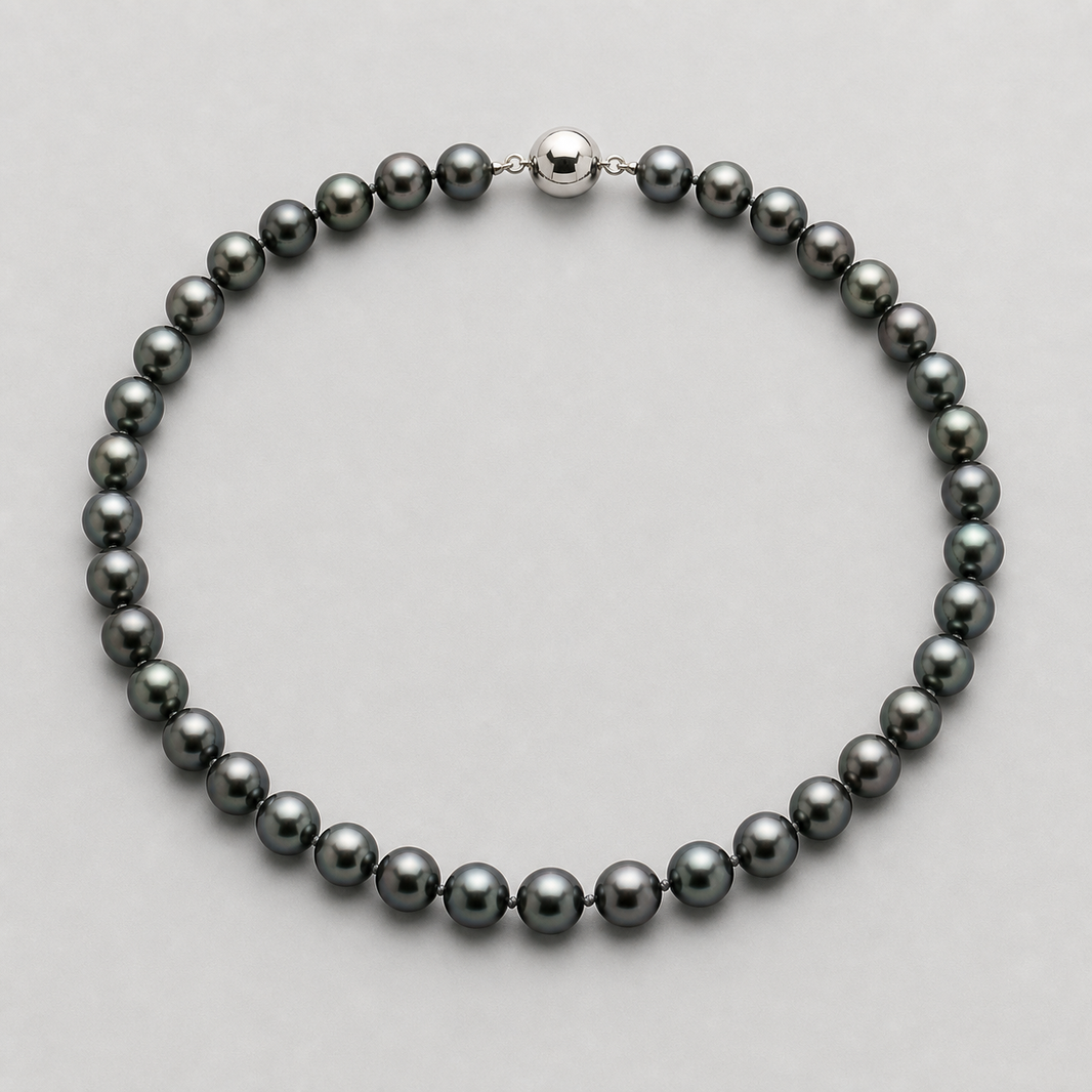 VARI Luna 8-9mm Tahitian South Sea pearl necklace with visible clasp