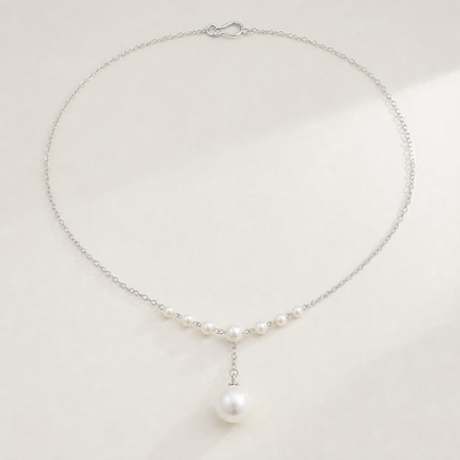 VARI Maris 4-11mm white freshwater pearl drop necklace product view