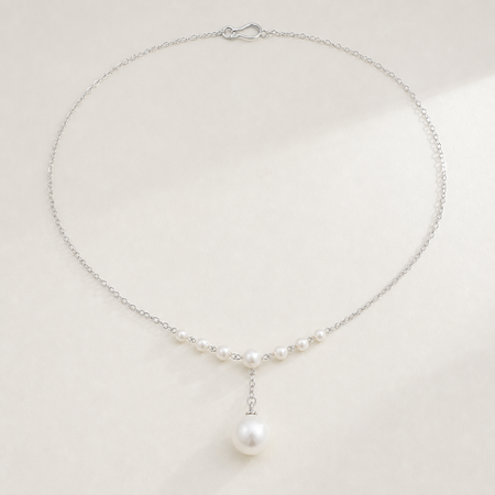 VARI Maris 4-11mm white freshwater pearl drop necklace product view