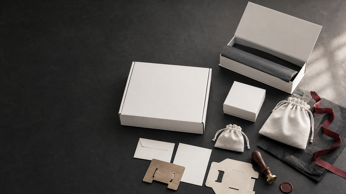 VARI packaging concept workbench with two pouch and box formats