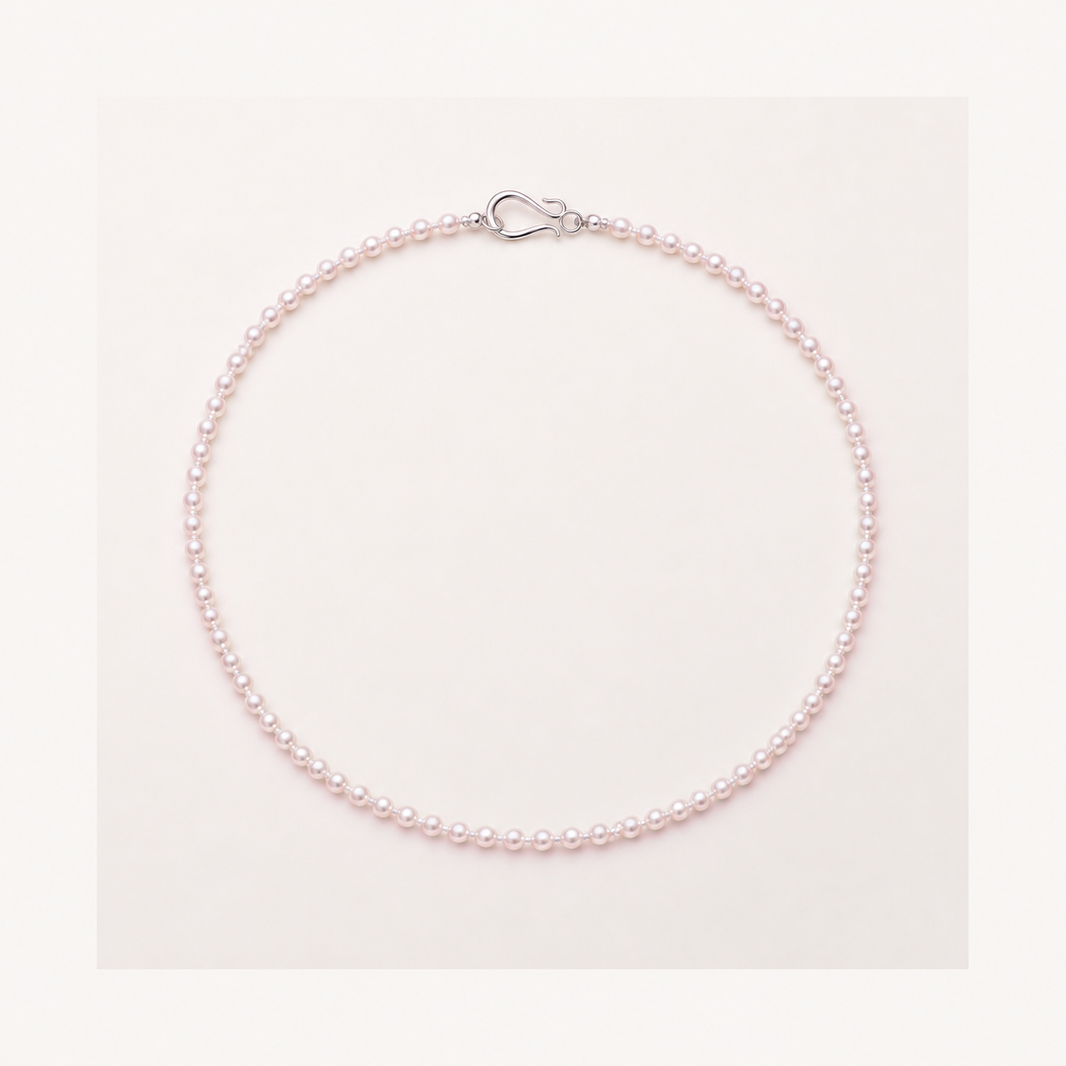 Seed Petite 3–4mm freshwater pearl necklace in Pink