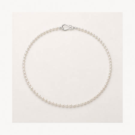 Seed Petite 3–4mm freshwater pearl necklace in White