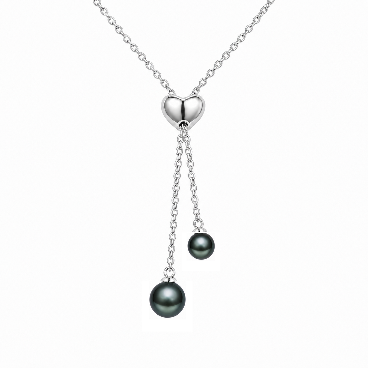 Smile 10mm Lagoon (Black) Tahitian South Sea pearl Y-style pendant