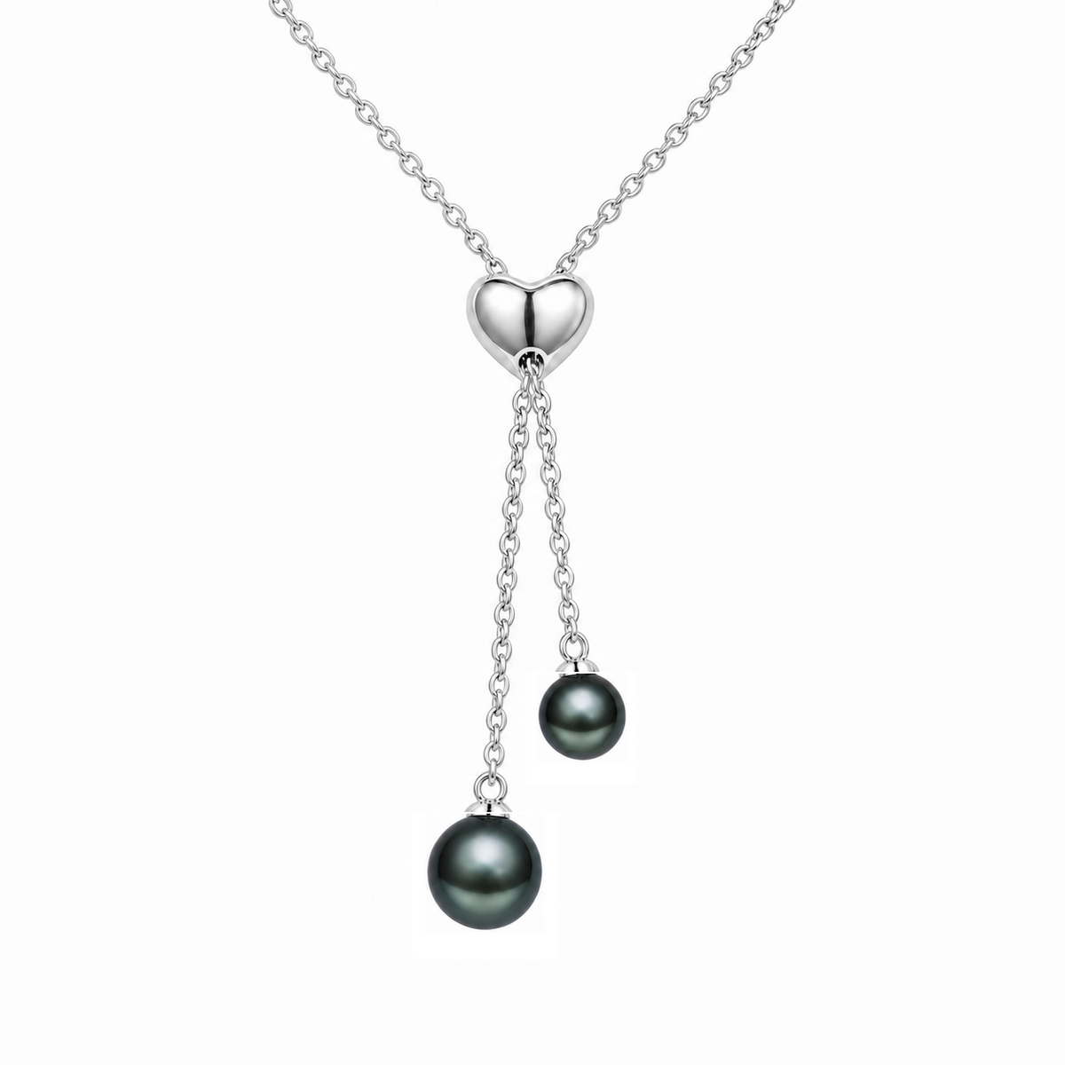 Smile 11mm Lagoon (Black) Tahitian South Sea pearl Y-style pendant