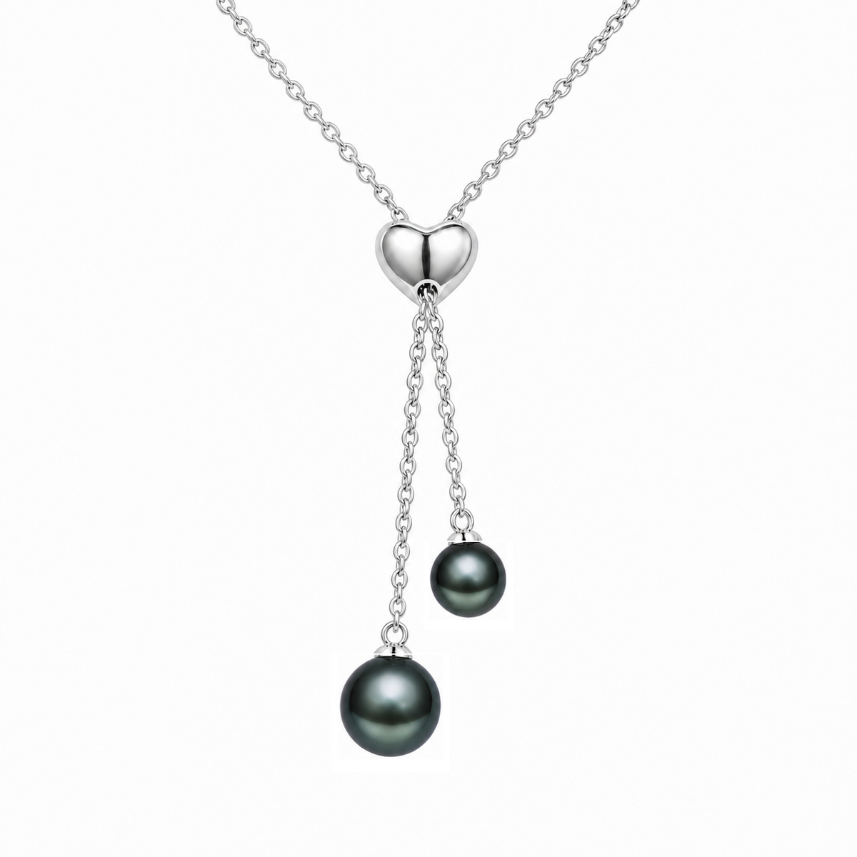 Smile 12mm Lagoon (Black) Tahitian South Sea pearl Y-style pendant