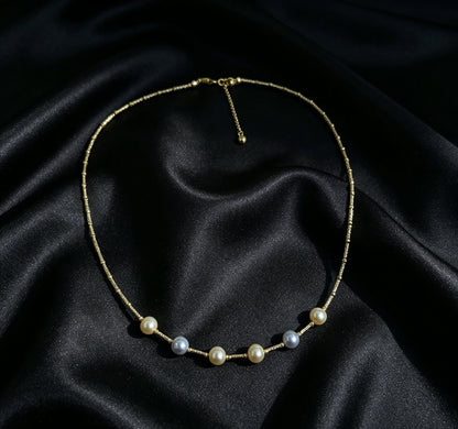 VARI Sola seven-pearl multicolor freshwater pearl necklace