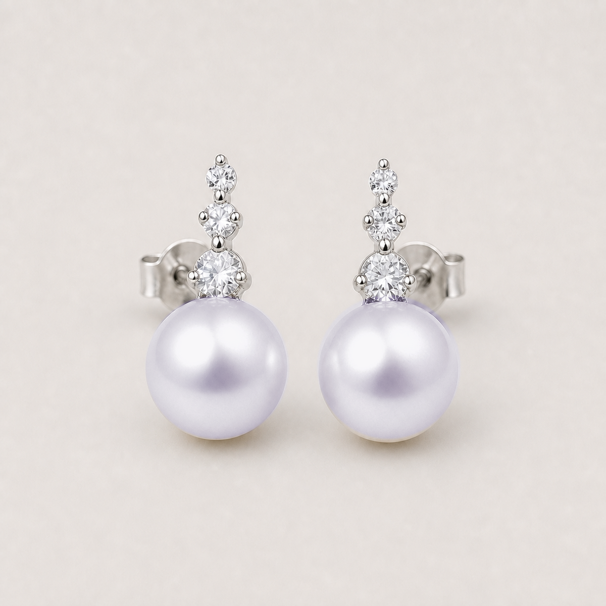 Trilogy 12-13mm lavender freshwater pearl stud earrings