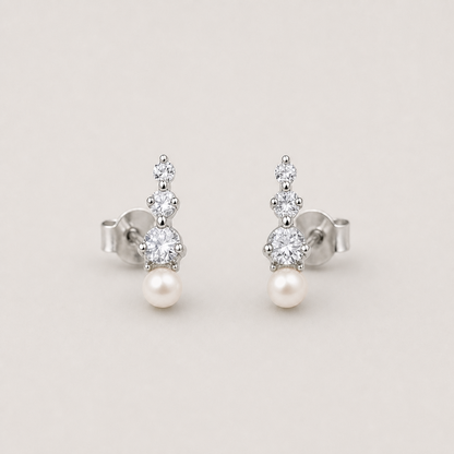 Trilogy 5-6mm peach freshwater pearl stud earrings
