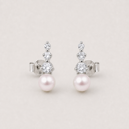 Trilogy 6-7mm pink freshwater pearl stud earrings